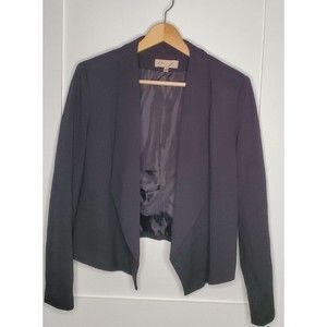 Philosophy Women's Black Open Front Blazer Suit Jacket Size 10